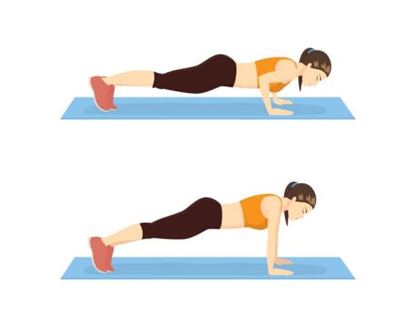 Bài tập giảm mỡ toàn thân - Plank to push-up (plank kết hợp chống đẩy)